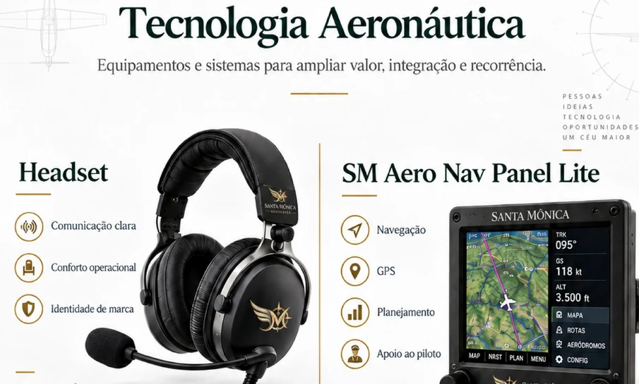 Headset e SM Aero Nav Panel Lite